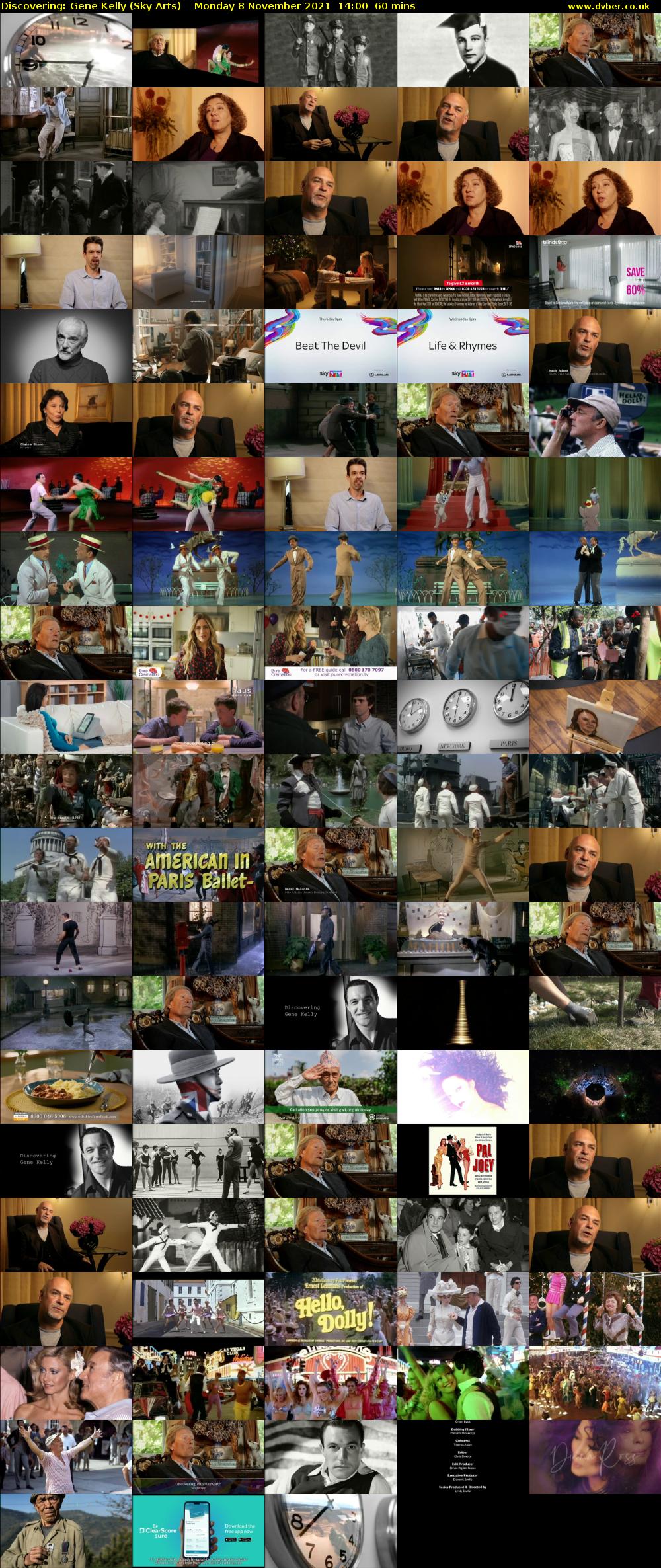 Discovering: Gene Kelly (Sky Arts) Monday 8 November 2021 14:00 - 15:00