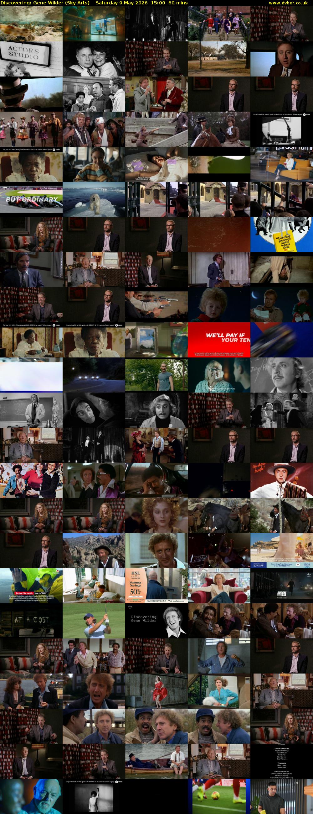 Discovering: Gene Wilder (Sky Arts) Saturday 9 May 2026 15:00 - 16:00