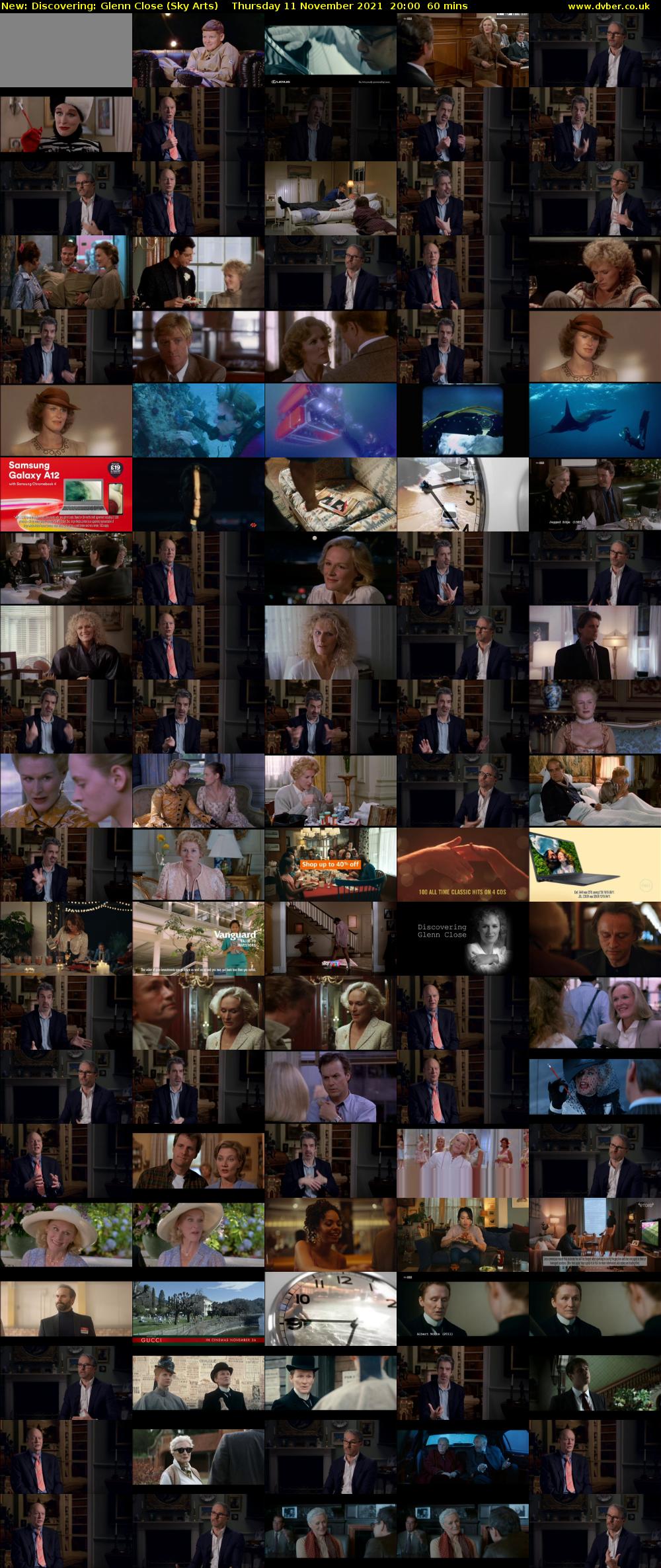 Discovering: Glenn Close (Sky Arts) Thursday 11 November 2021 20:00 - 21:00