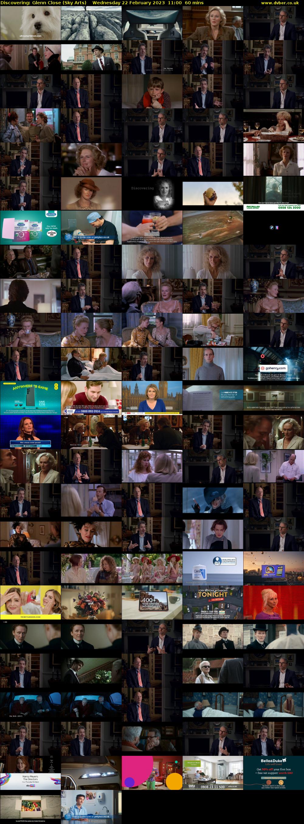 Discovering: Glenn Close (Sky Arts) Wednesday 22 February 2023 11:00 - 12:00