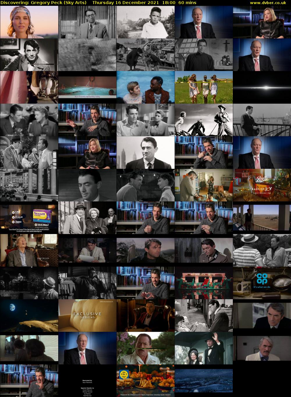 Discovering: Gregory Peck (Sky Arts) Thursday 16 December 2021 18:00 - 19:00