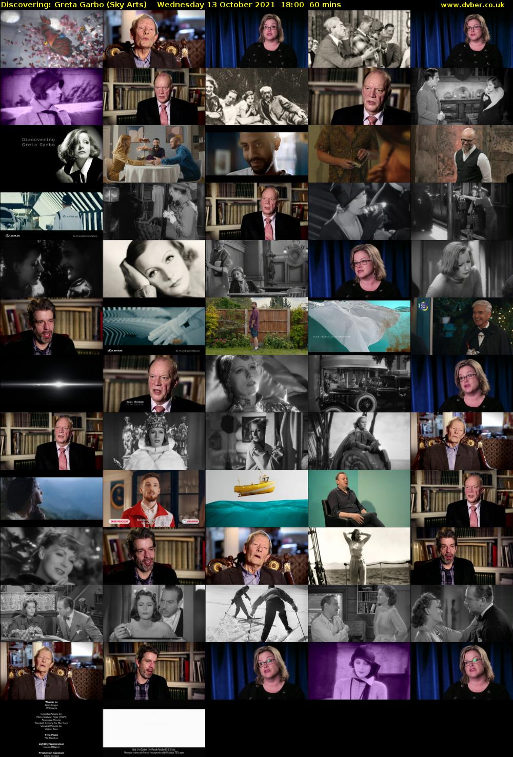 Discovering: Greta Garbo (Sky Arts) Wednesday 13 October 2021 18:00 - 19:00
