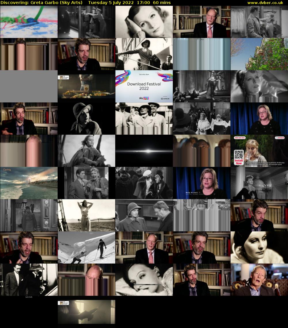 Discovering: Greta Garbo (Sky Arts) Tuesday 5 July 2022 17:00 - 18:00