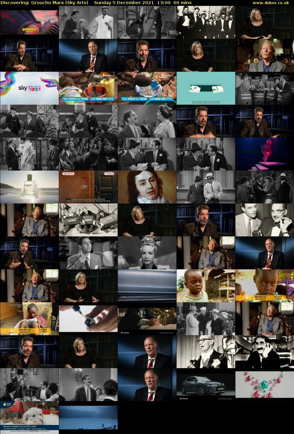 Discovering: Groucho Marx (Sky Arts) Sunday 5 December 2021 13:00 - 14:00