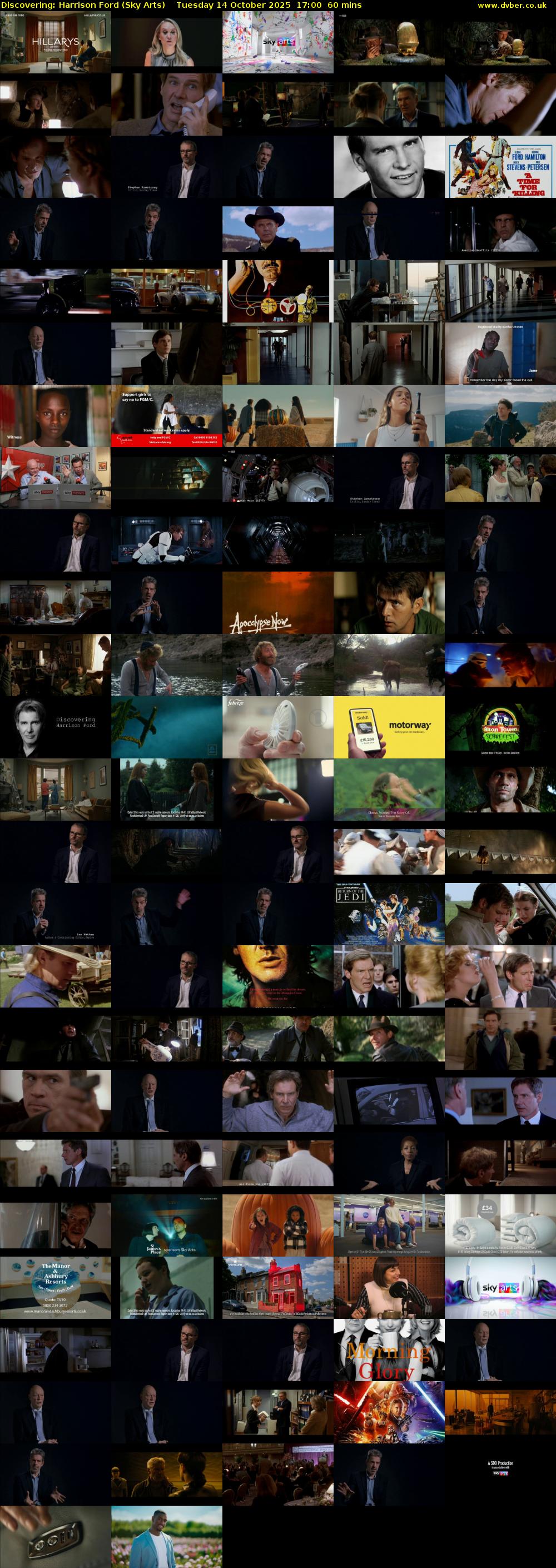 Discovering: Harrison Ford (Sky Arts) Tuesday 14 October 2025 17:00 - 18:00