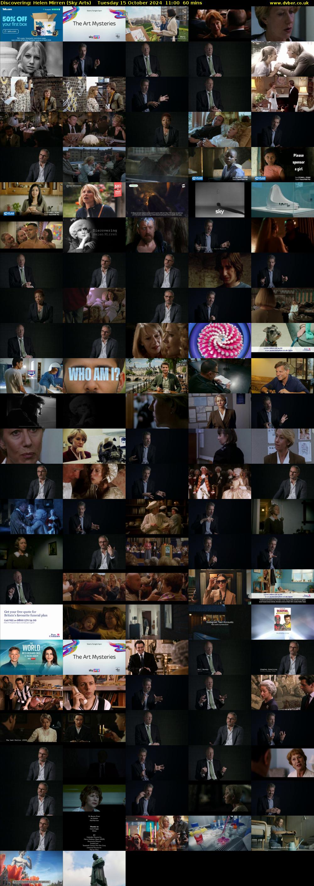 Discovering: Helen Mirren (Sky Arts) Tuesday 15 October 2024 11:00 - 12:00