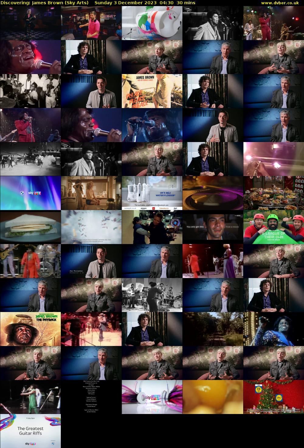 Discovering: James Brown (Sky Arts) Sunday 3 December 2023 04:30 - 05:00
