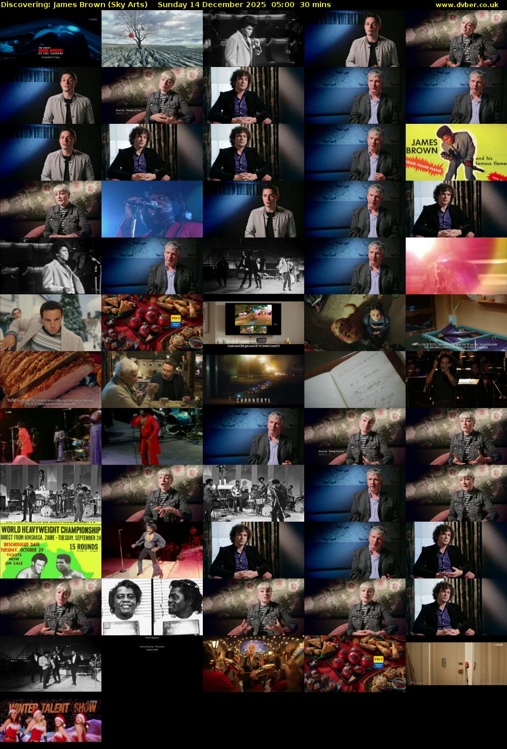 Discovering: James Brown (Sky Arts) Sunday 14 December 2025 05:00 - 05:30