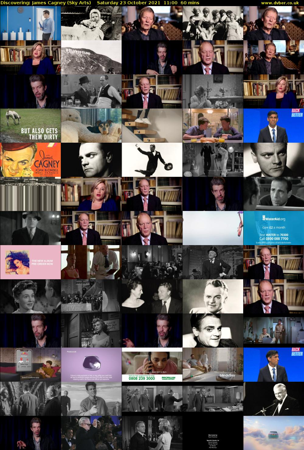 Discovering: James Cagney (Sky Arts) Saturday 23 October 2021 11:00 - 12:00
