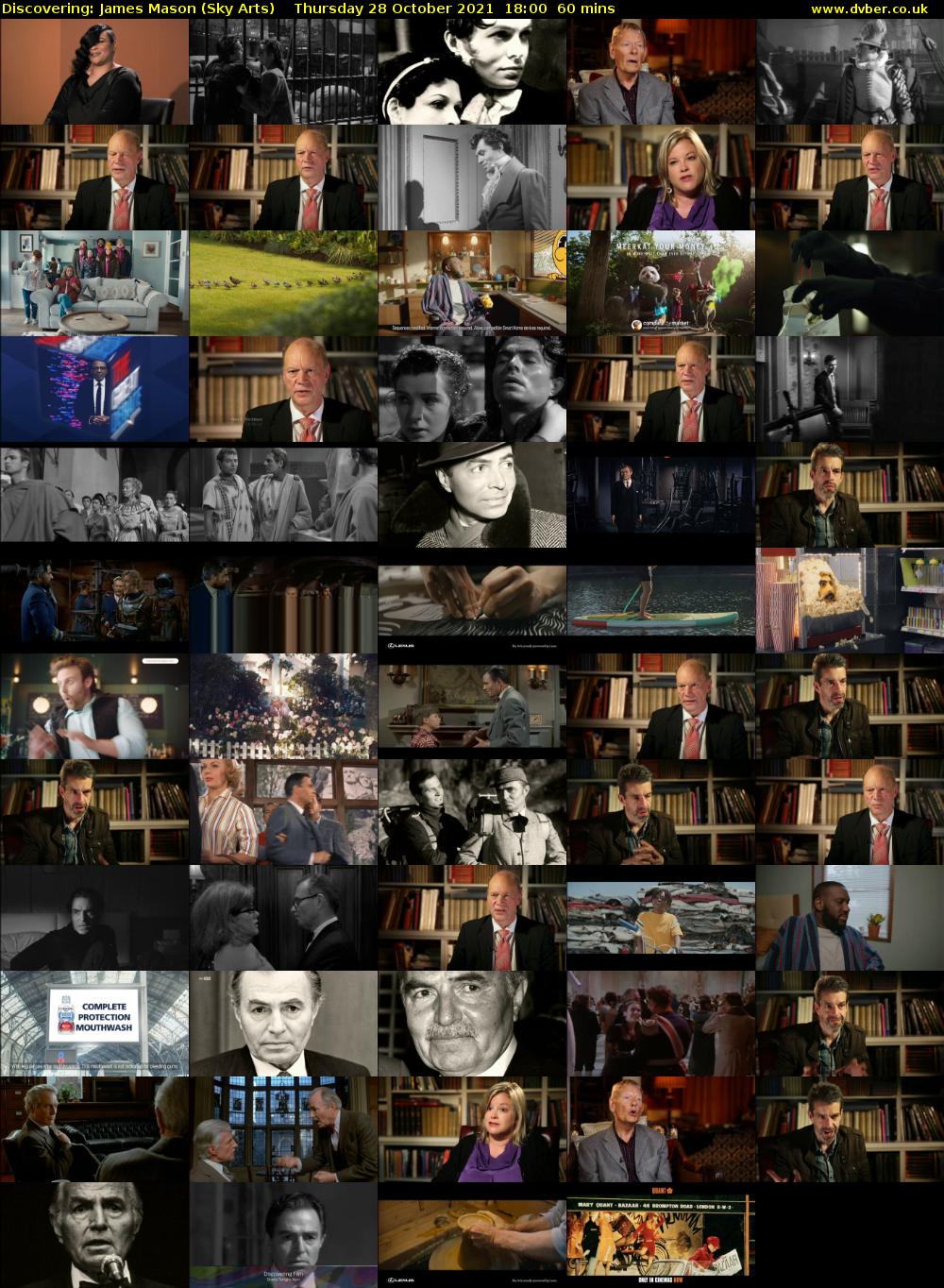 Discovering: James Mason (Sky Arts) Thursday 28 October 2021 18:00 - 19:00