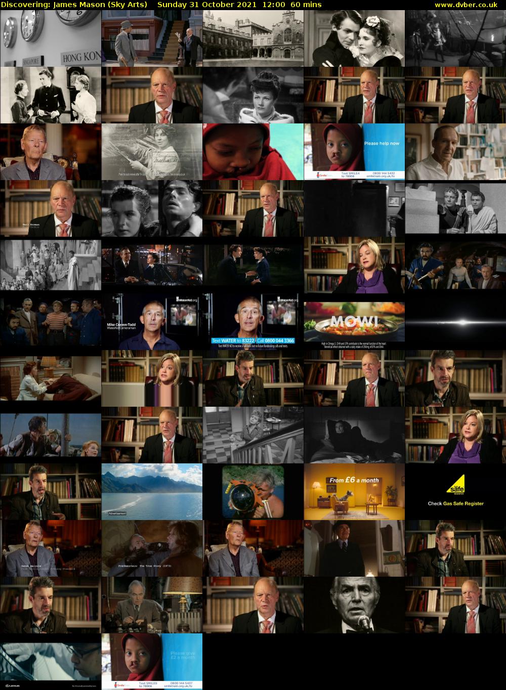 Discovering: James Mason (Sky Arts) Sunday 31 October 2021 12:00 - 13:00