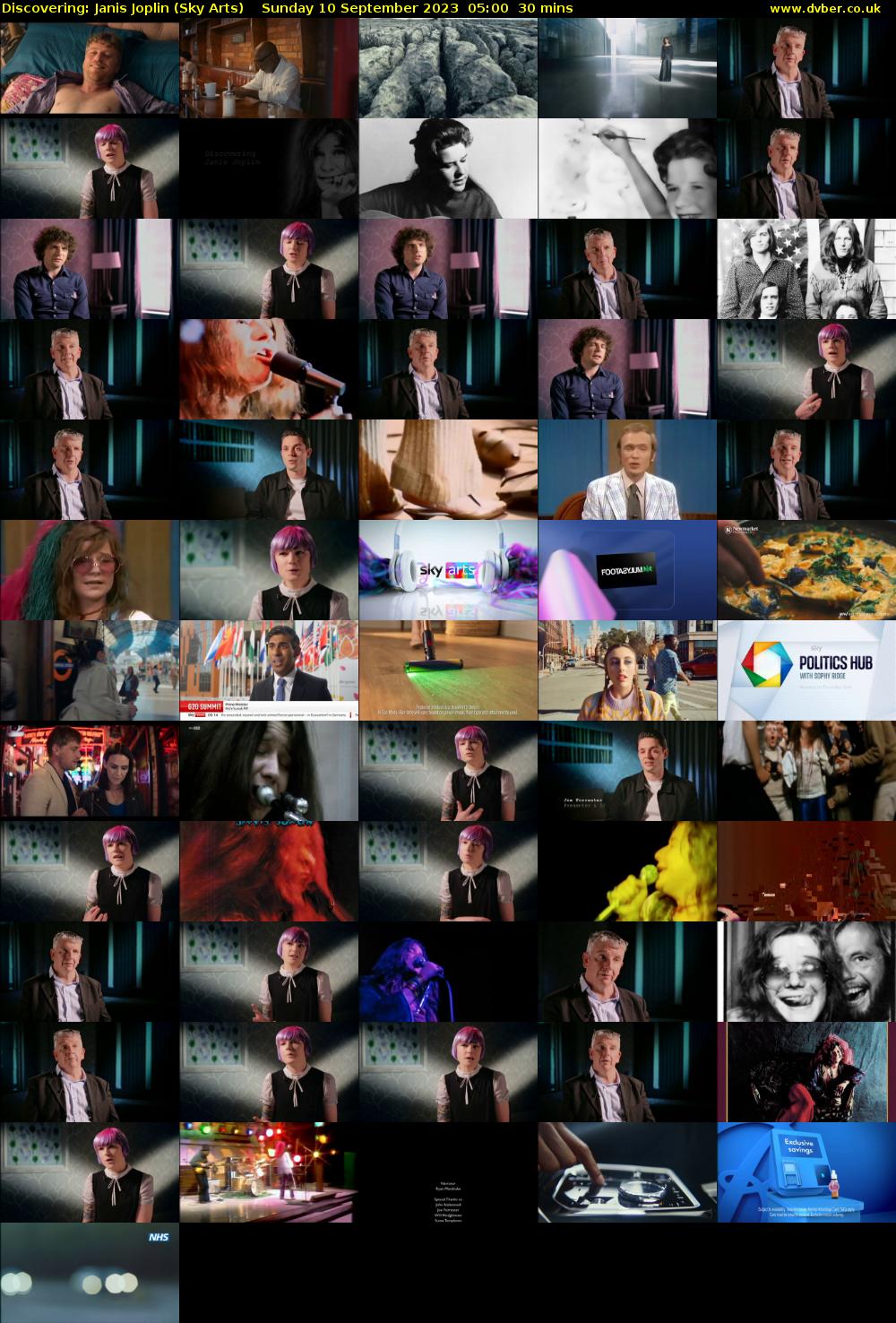 Discovering: Janis Joplin (Sky Arts) Sunday 10 September 2023 05:00 - 05:30