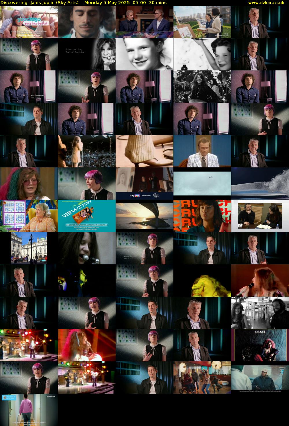 Discovering: Janis Joplin (Sky Arts) Monday 5 May 2025 05:00 - 05:30