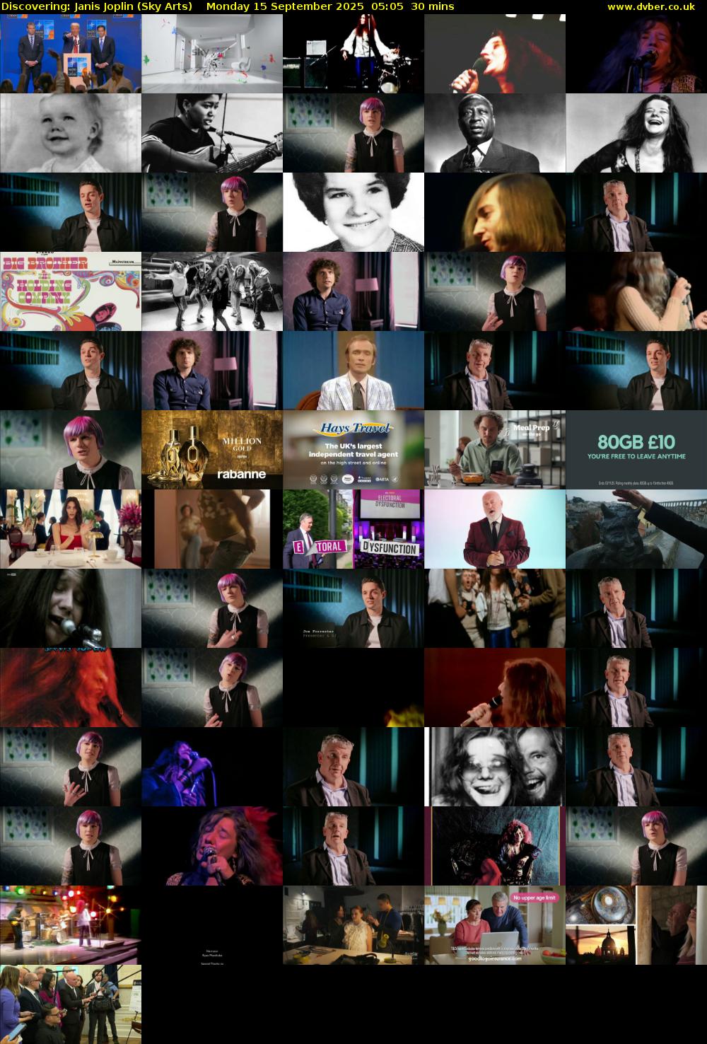 Discovering: Janis Joplin (Sky Arts) Monday 15 September 2025 05:05 - 05:35