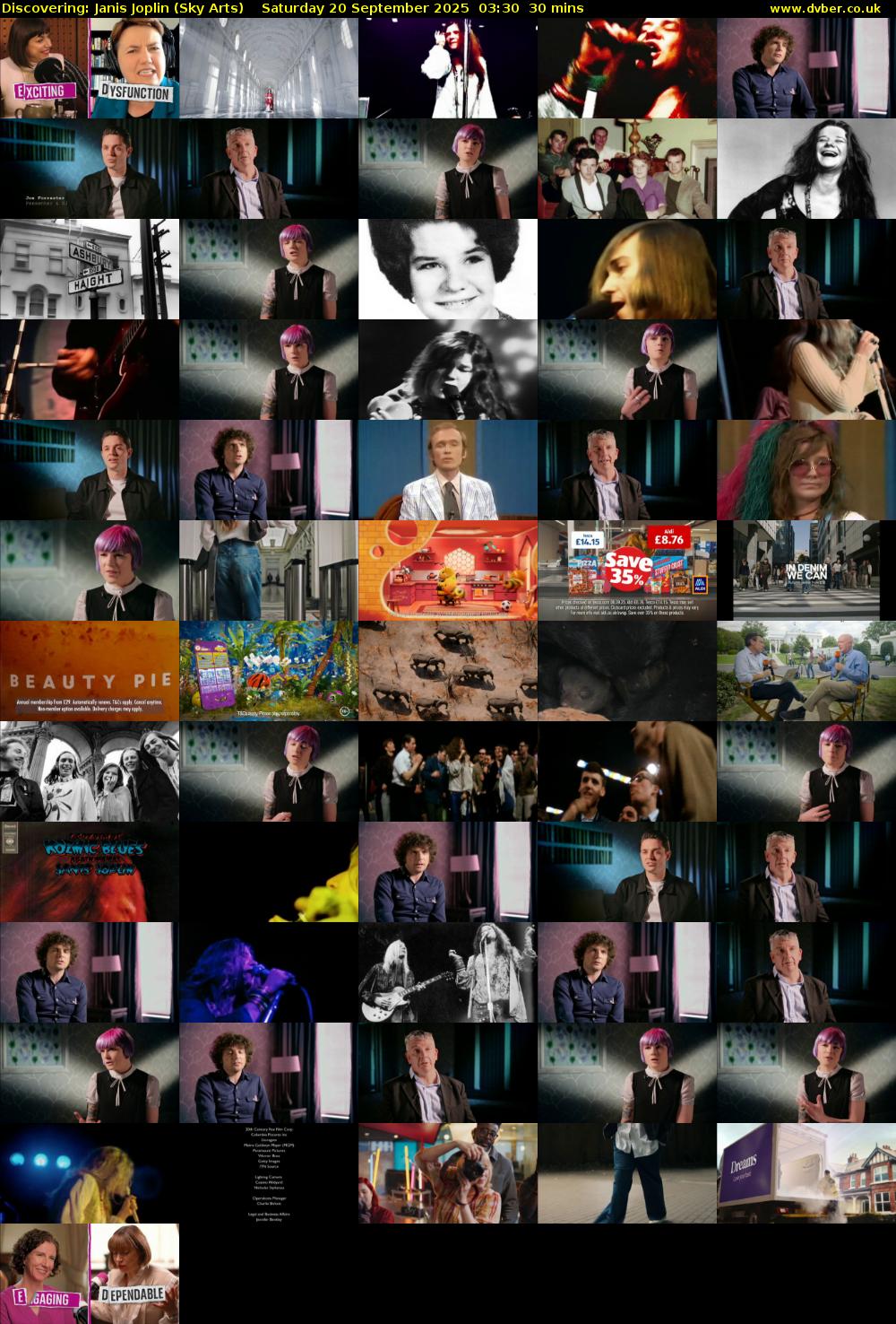 Discovering: Janis Joplin (Sky Arts) Saturday 20 September 2025 03:30 - 04:00