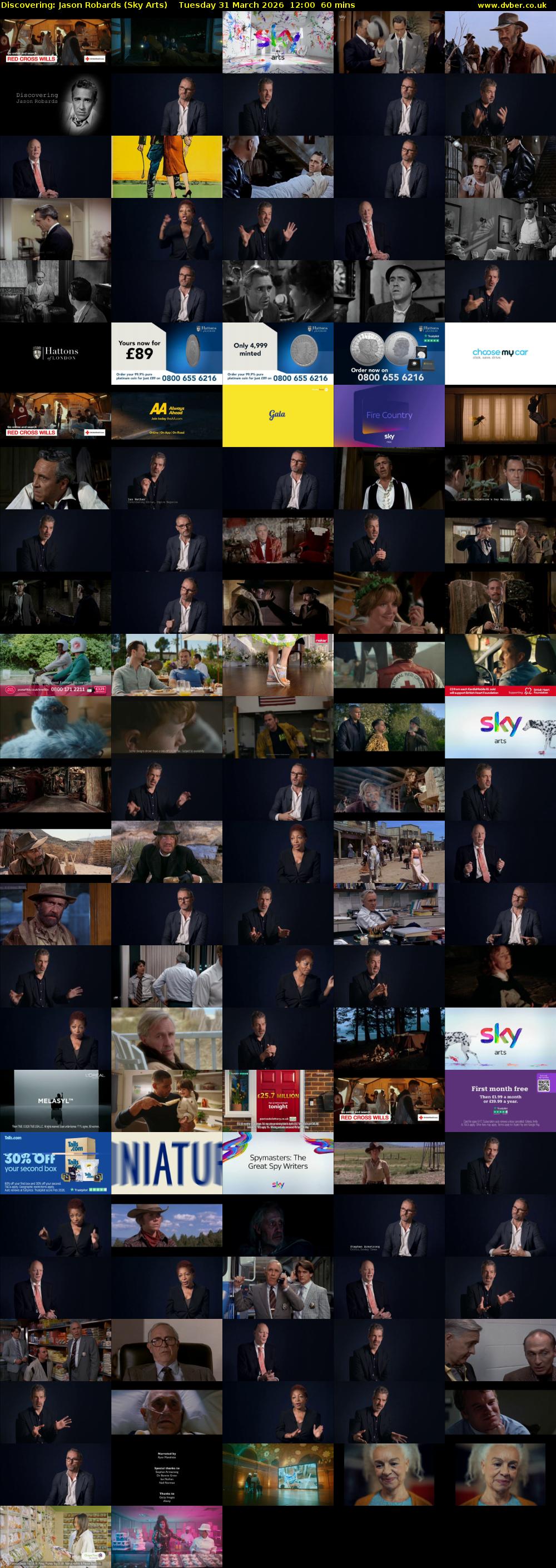 Discovering: Jason Robards (Sky Arts) Tuesday 31 March 2026 12:00 - 13:00