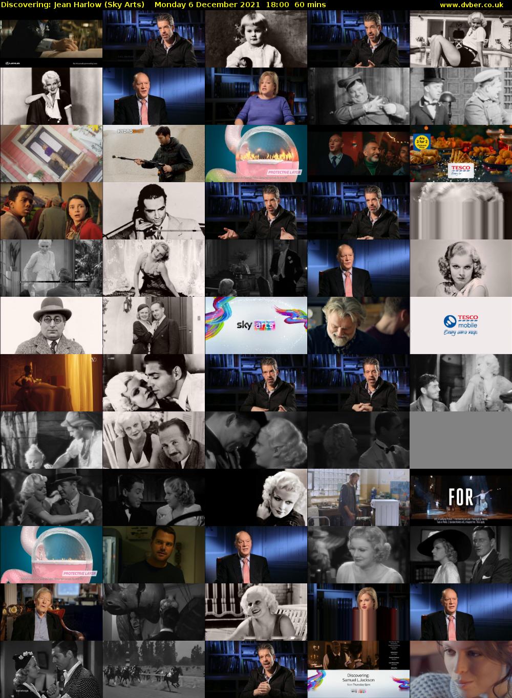 Discovering: Jean Harlow (Sky Arts) Monday 6 December 2021 18:00 - 19:00