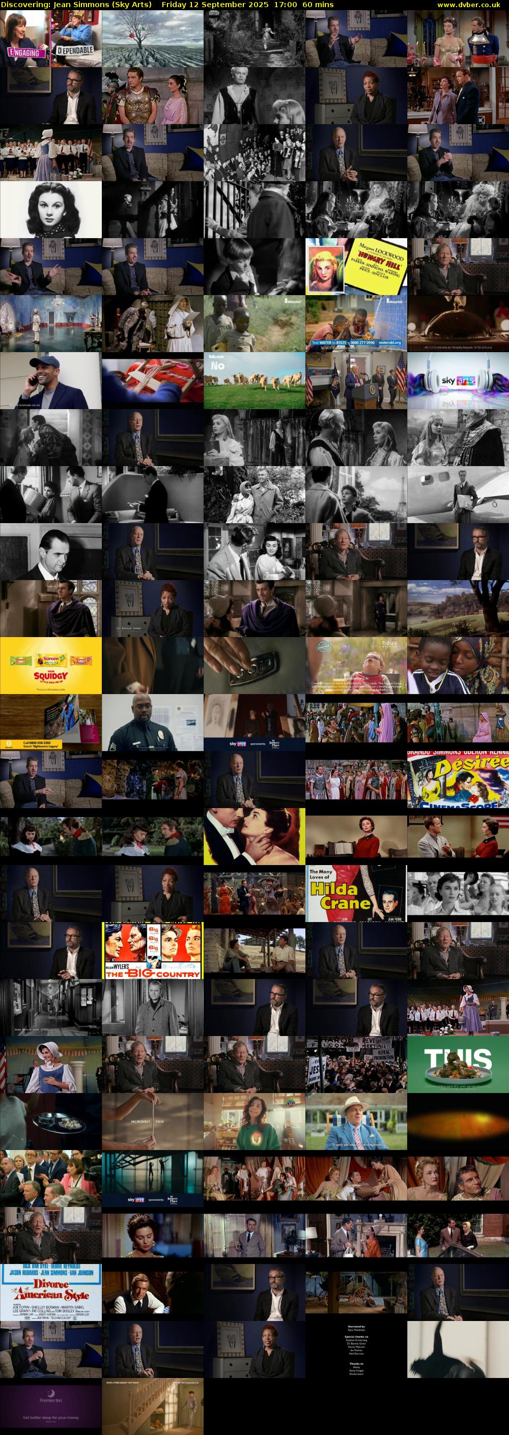 Discovering: Jean Simmons (Sky Arts) Friday 12 September 2025 17:00 - 18:00