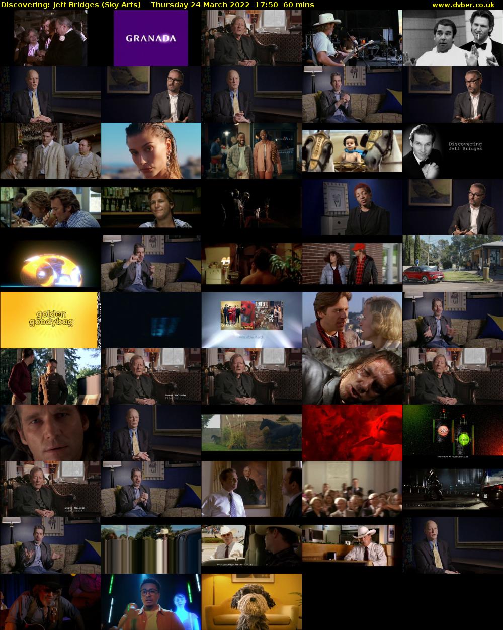 Discovering: Jeff Bridges (Sky Arts) Thursday 24 March 2022 17:50 - 18:50