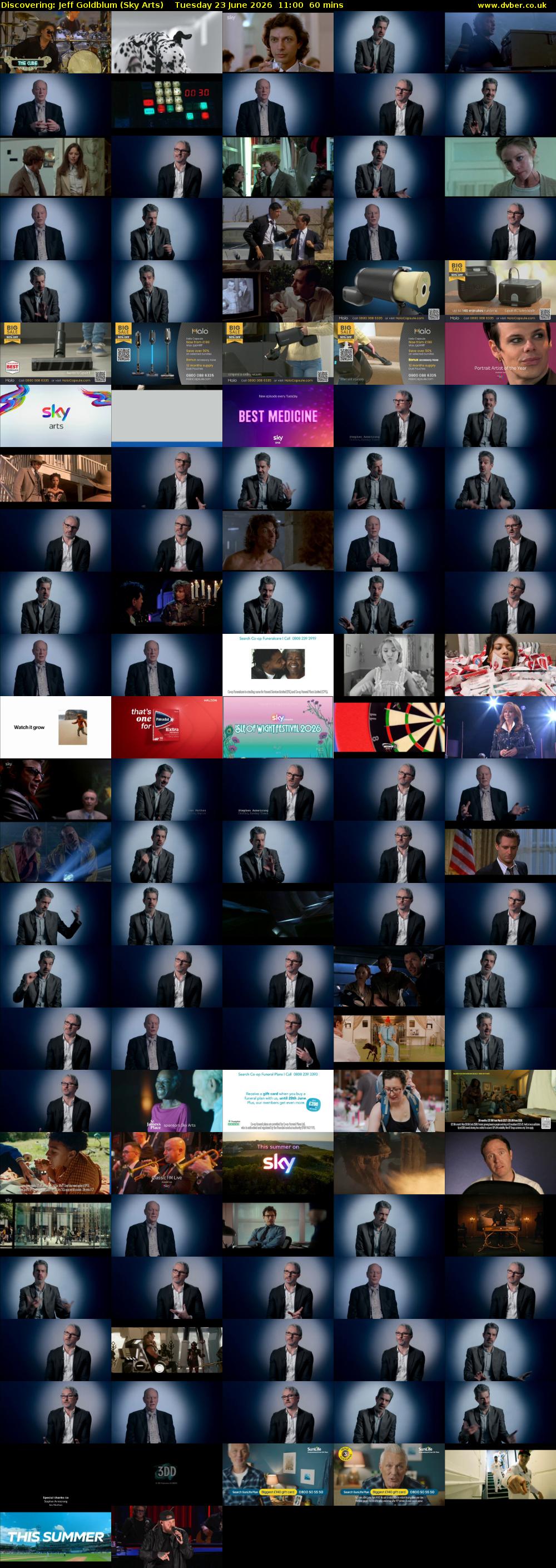 Discovering: Jeff Goldblum (Sky Arts) Tuesday 23 June 2026 11:00 - 12:00
