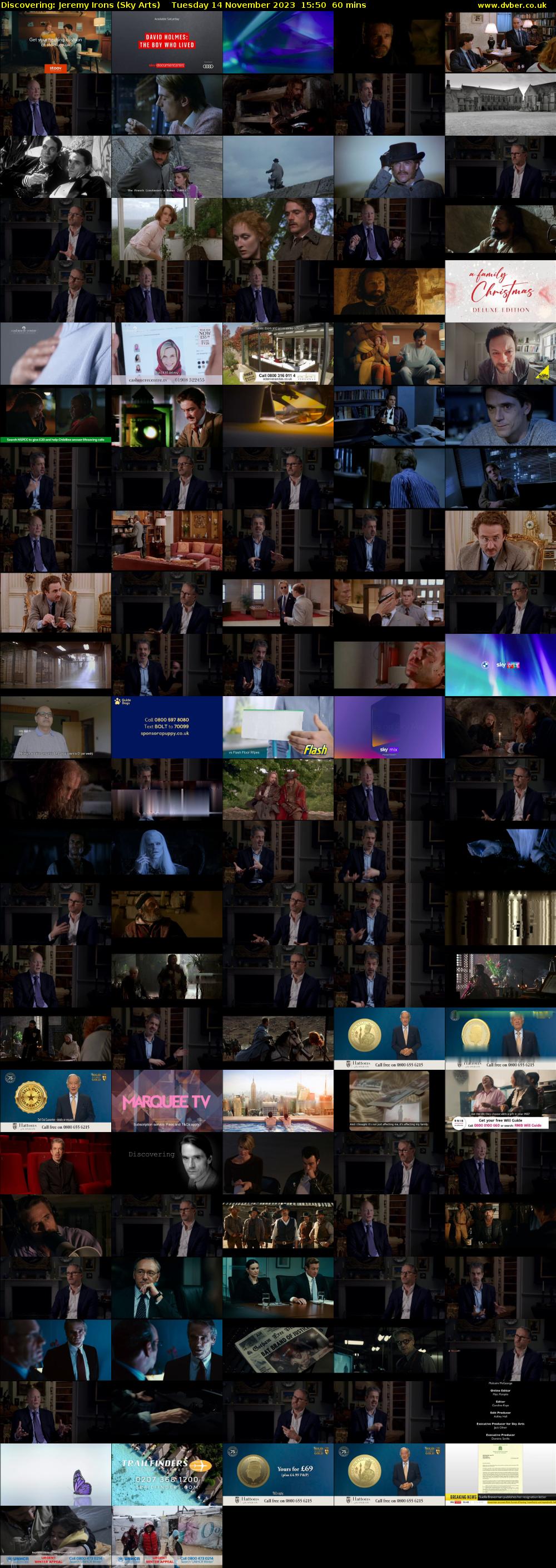 Discovering: Jeremy Irons (Sky Arts) Tuesday 14 November 2023 15:50 - 16:50