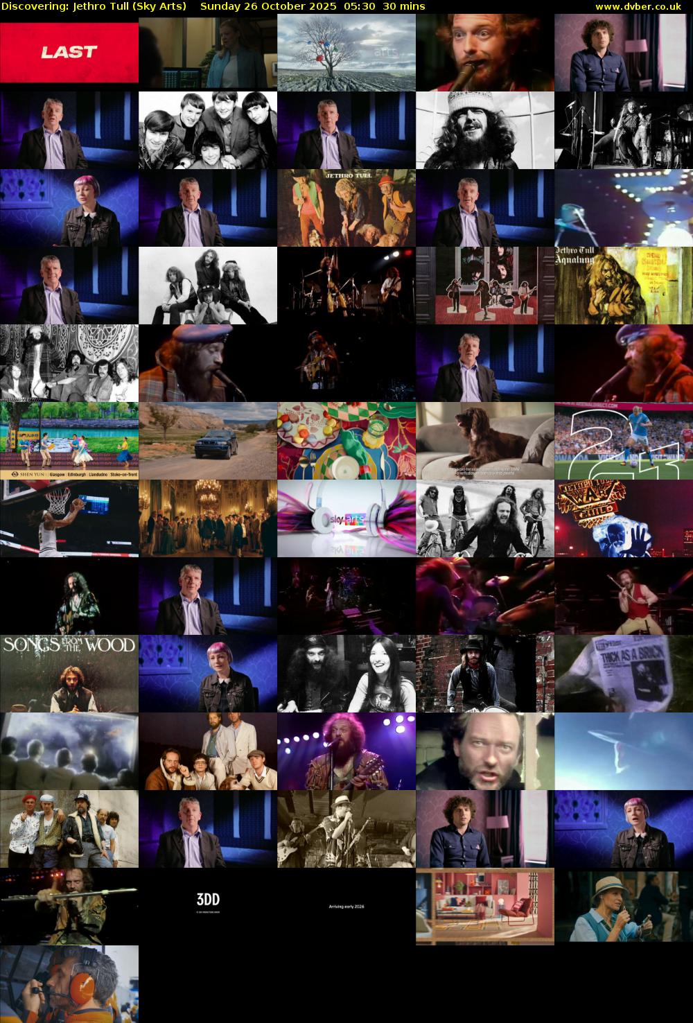 Discovering: Jethro Tull (Sky Arts) Sunday 26 October 2025 05:30 - 06:00