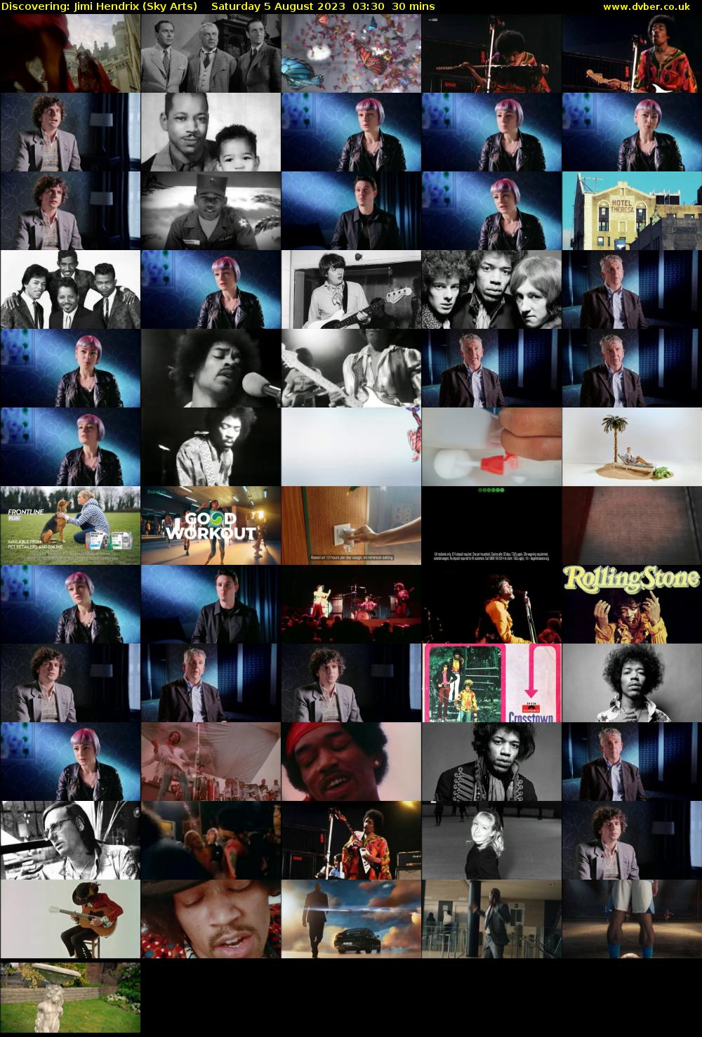 Discovering: Jimi Hendrix (Sky Arts) Saturday 5 August 2023 03:30 - 04:00