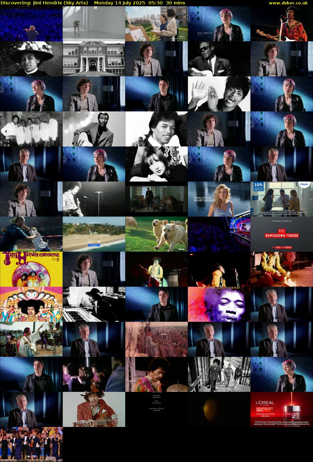 Discovering: Jimi Hendrix (Sky Arts) Monday 14 July 2025 05:30 - 06:00