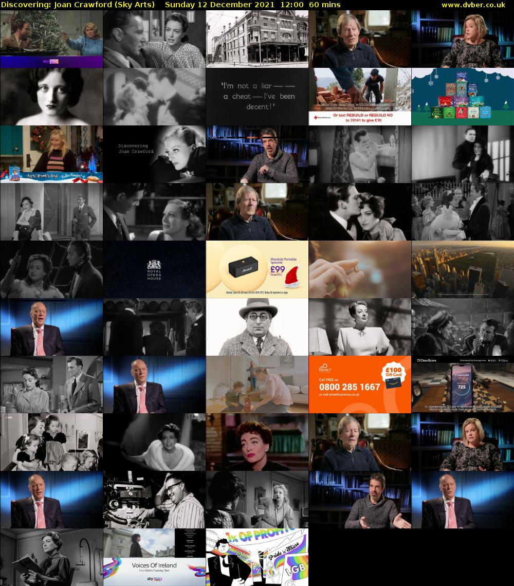 Discovering: Joan Crawford (Sky Arts) Sunday 12 December 2021 12:00 - 13:00