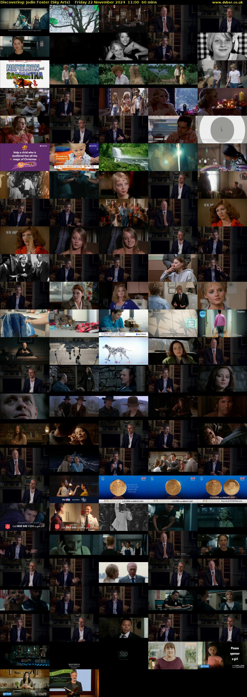 Discovering: Jodie Foster (Sky Arts) Friday 22 November 2024 11:00 - 12:00
