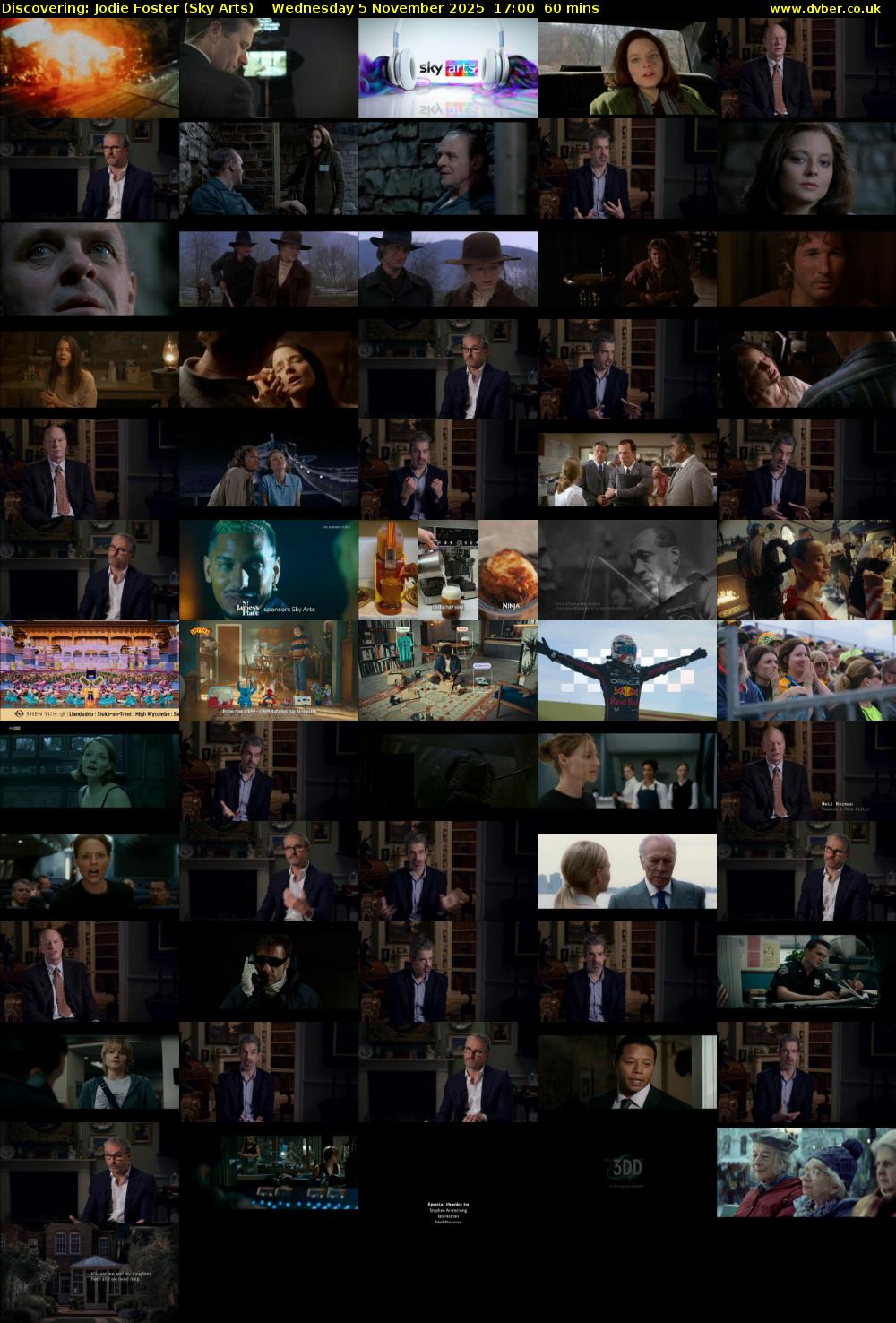 Discovering: Jodie Foster (Sky Arts) Wednesday 5 November 2025 17:00 - 18:00