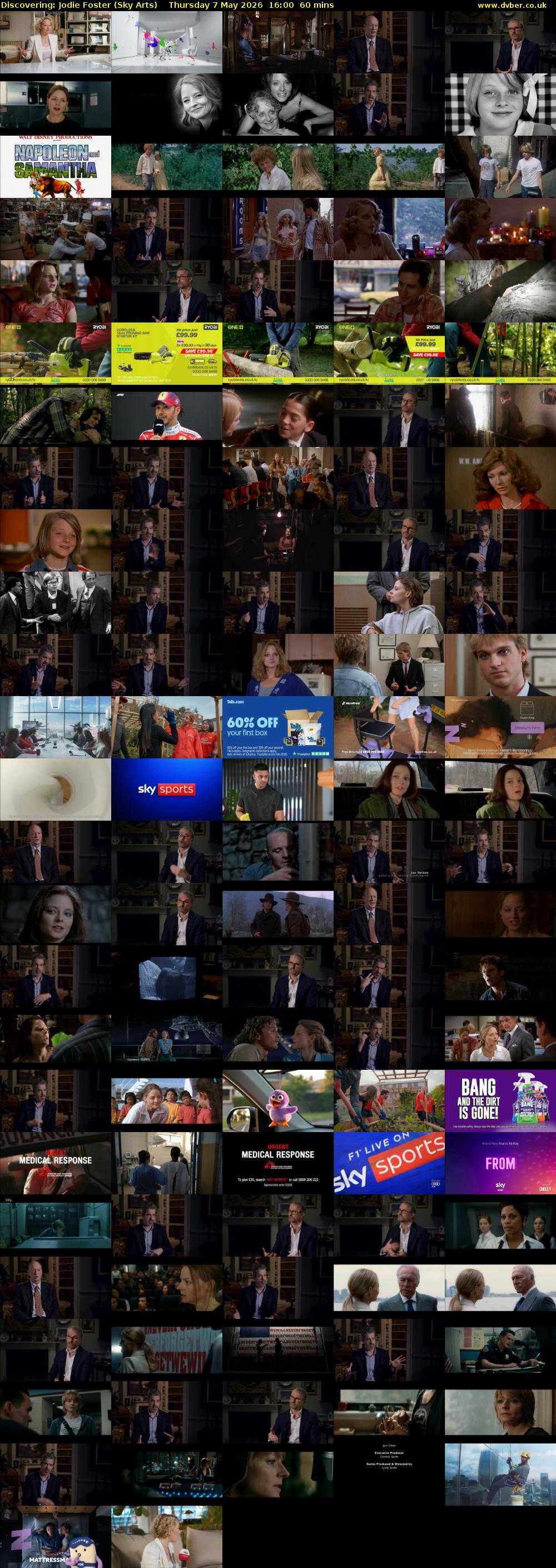Discovering: Jodie Foster (Sky Arts) Thursday 7 May 2026 16:00 - 17:00