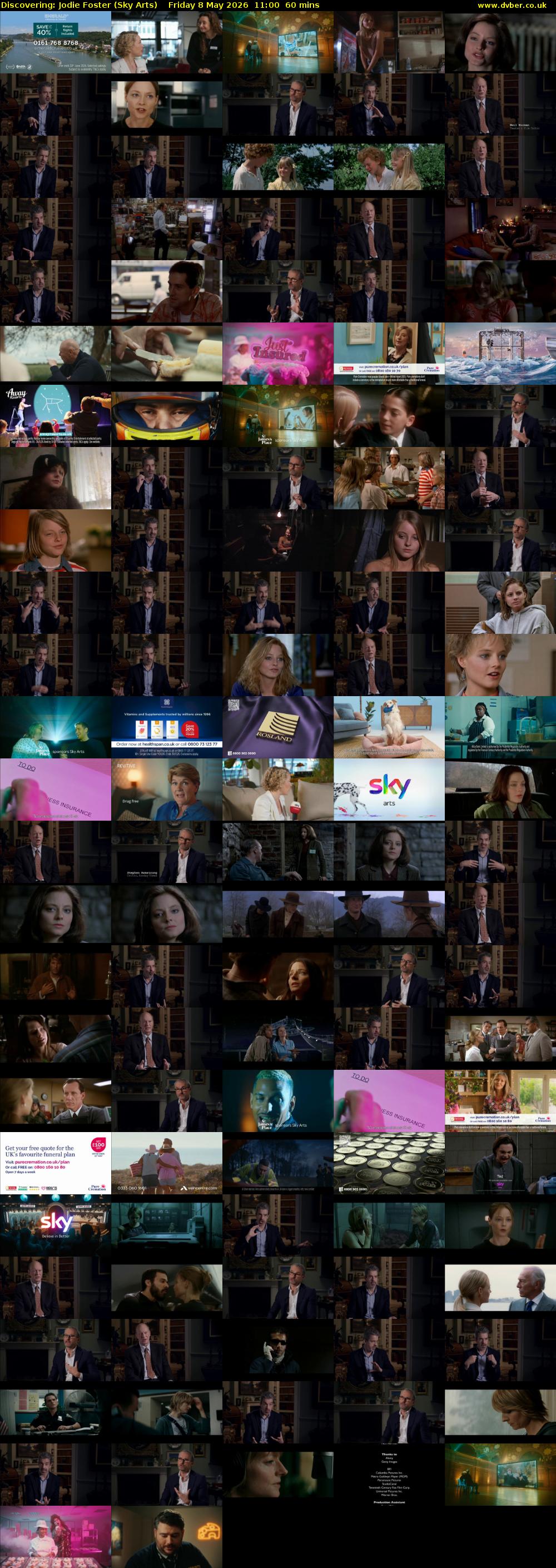 Discovering: Jodie Foster (Sky Arts) Friday 8 May 2026 11:00 - 12:00
