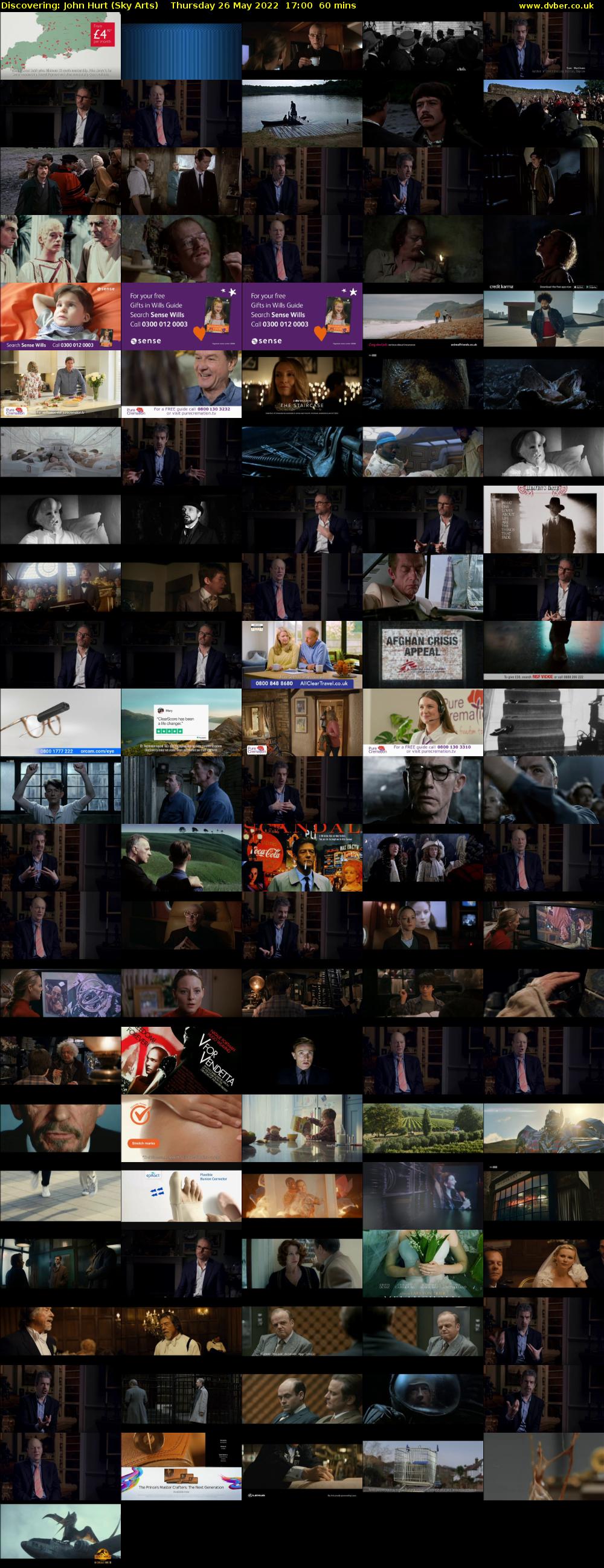 Discovering: John Hurt (Sky Arts) Thursday 26 May 2022 17:00 - 18:00