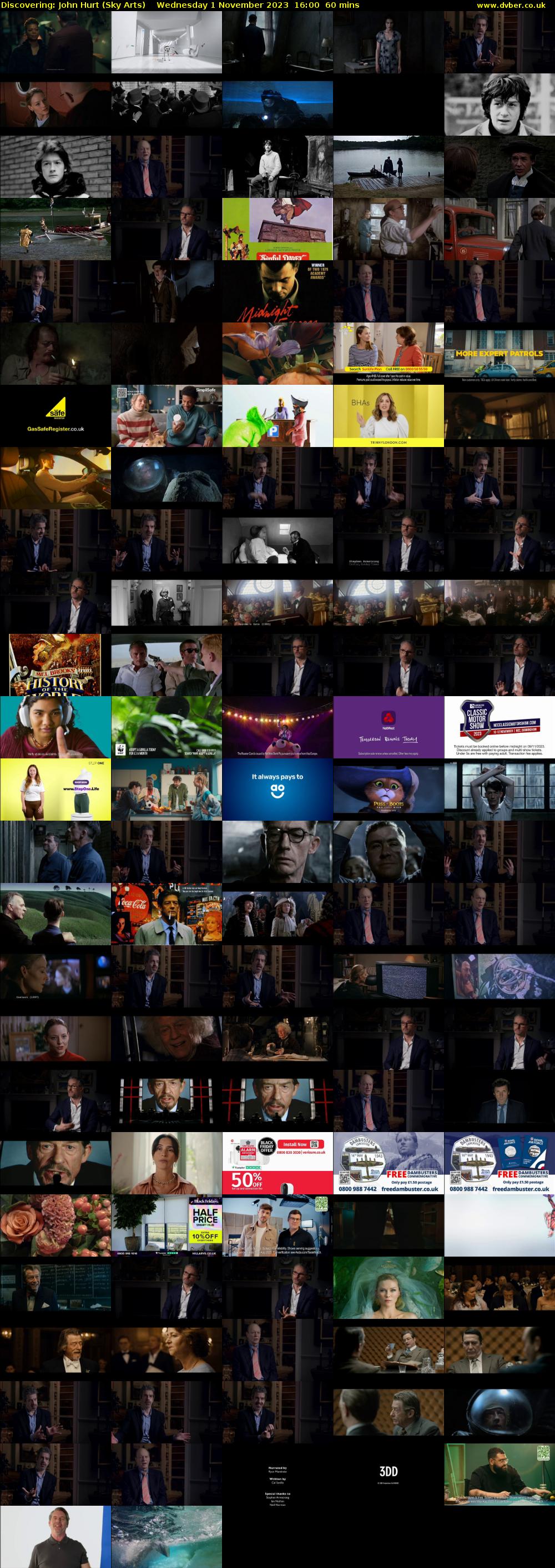 Discovering: John Hurt (Sky Arts) Wednesday 1 November 2023 16:00 - 17:00