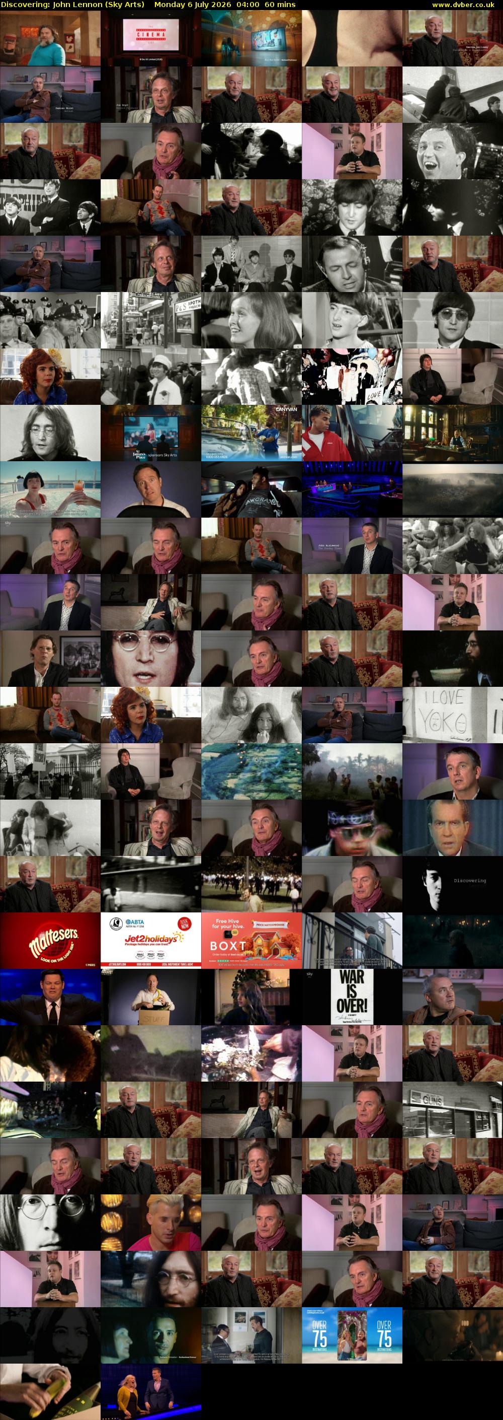 Discovering: John Lennon (Sky Arts) Monday 6 July 2026 04:00 - 05:00