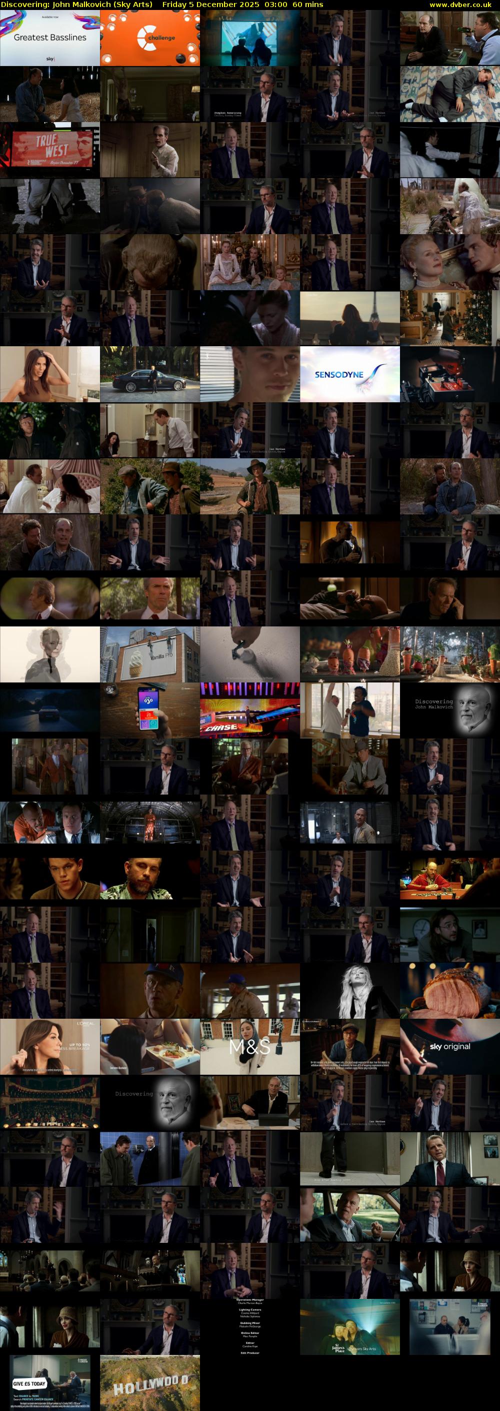 Discovering: John Malkovich (Sky Arts) Friday 5 December 2025 03:00 - 04:00