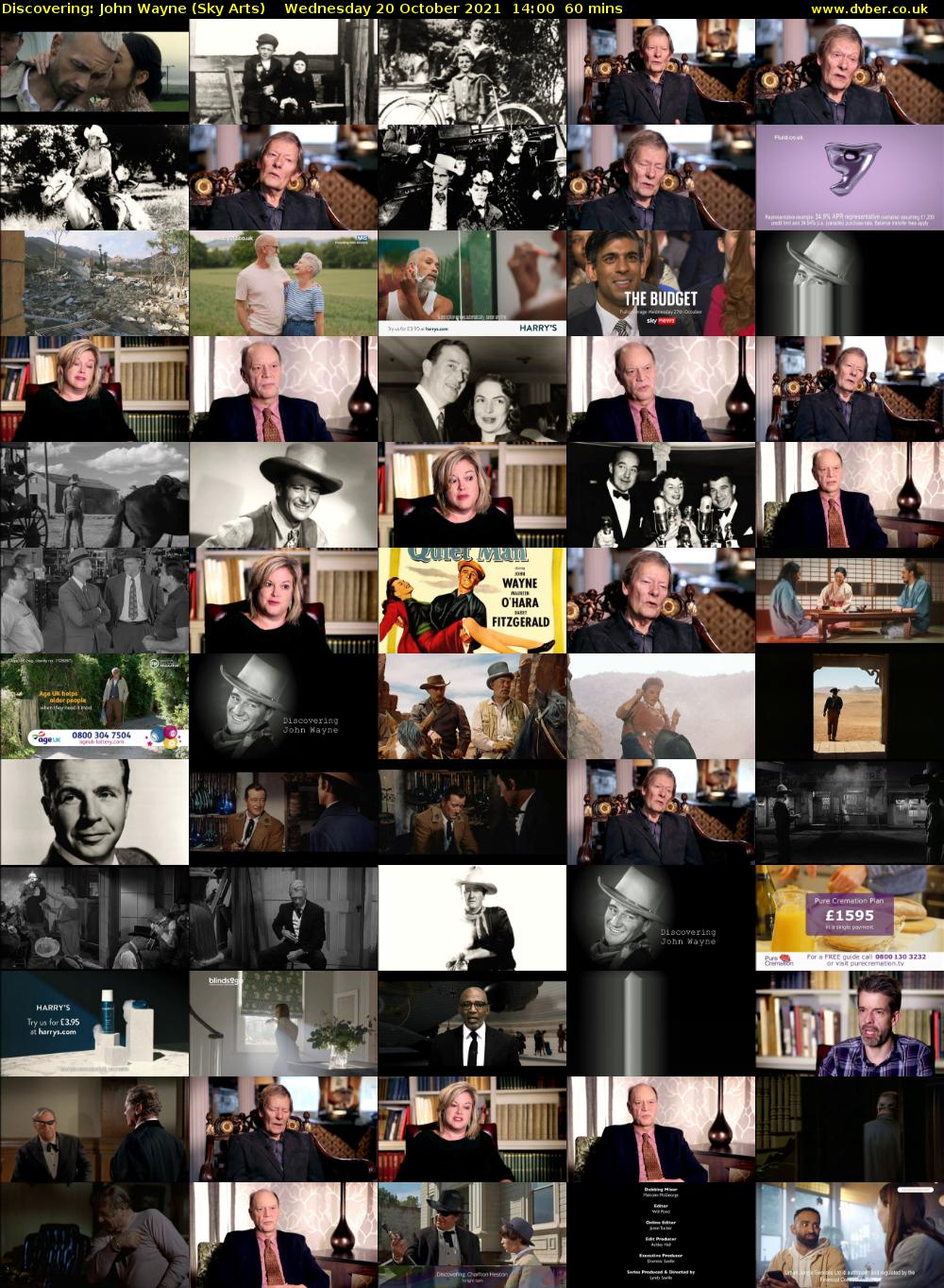 Discovering: John Wayne (Sky Arts) Wednesday 20 October 2021 14:00 - 15:00