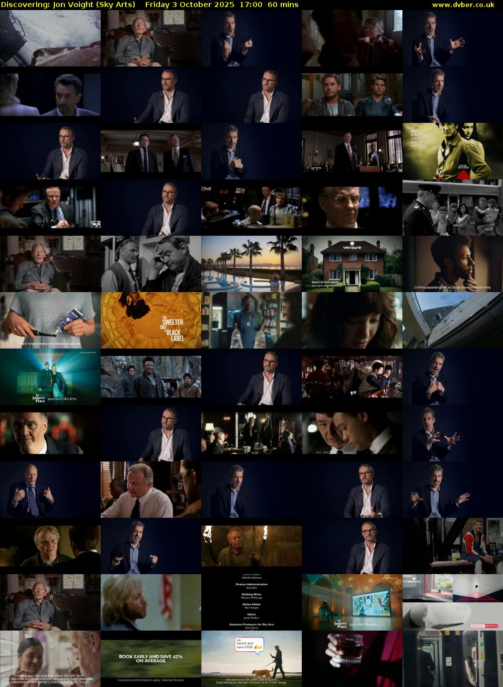 Discovering: Jon Voight (Sky Arts) Friday 3 October 2025 17:00 - 18:00