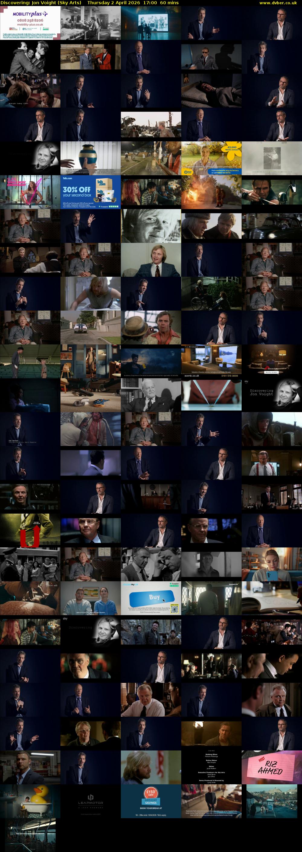 Discovering: Jon Voight (Sky Arts) Thursday 2 April 2026 17:00 - 18:00