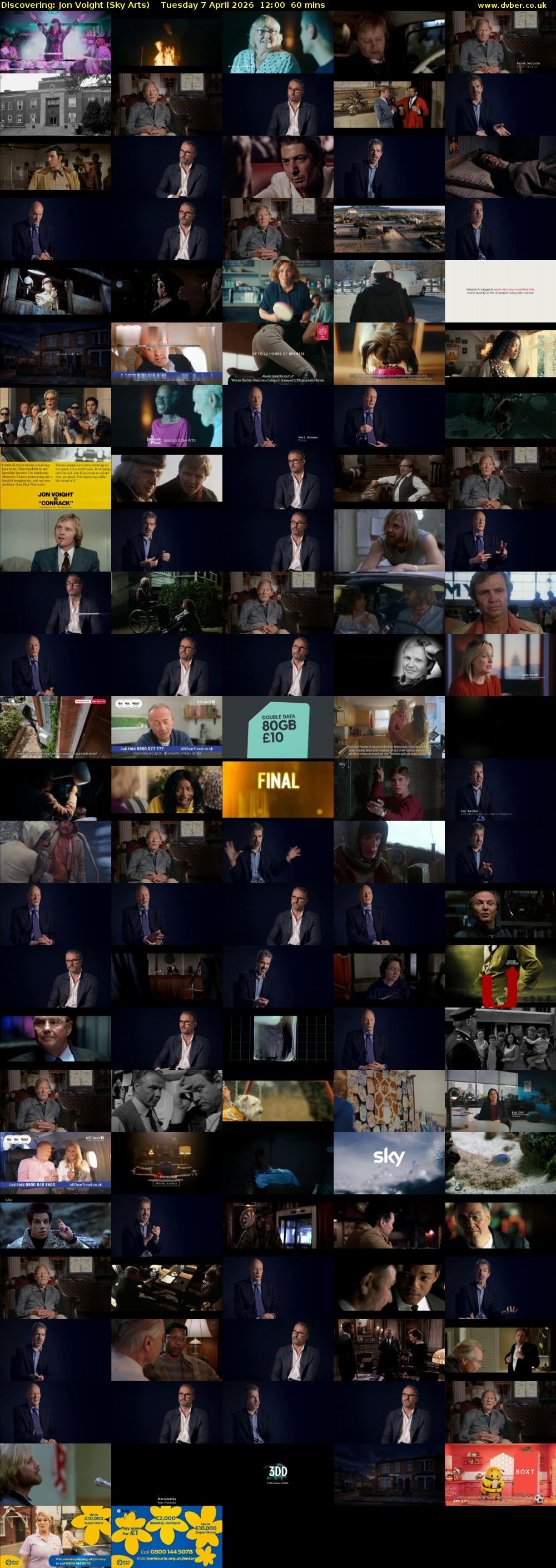 Discovering: Jon Voight (Sky Arts) Tuesday 7 April 2026 12:00 - 13:00