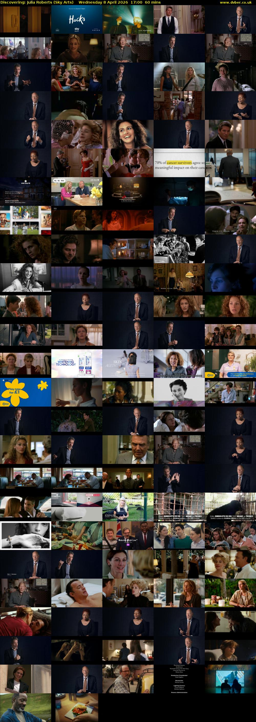 Discovering: Julia Roberts (Sky Arts) Wednesday 8 April 2026 17:00 - 18:00