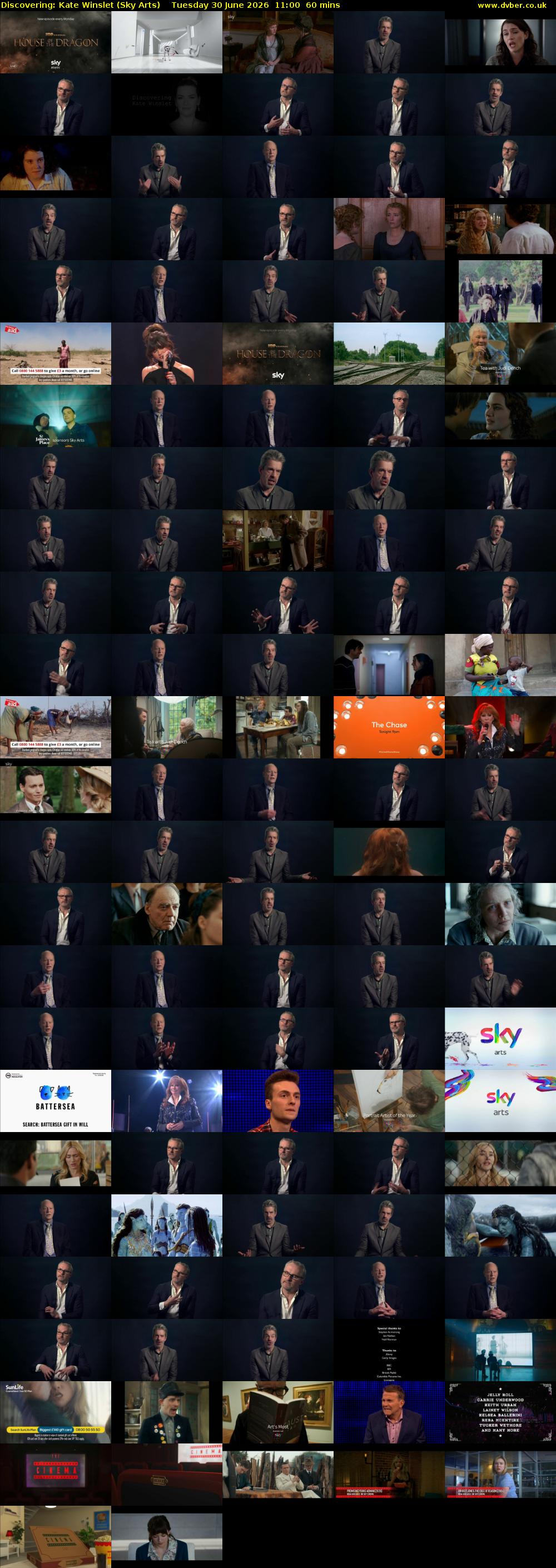 Discovering: Kate Winslet (Sky Arts) Tuesday 30 June 2026 11:00 - 12:00