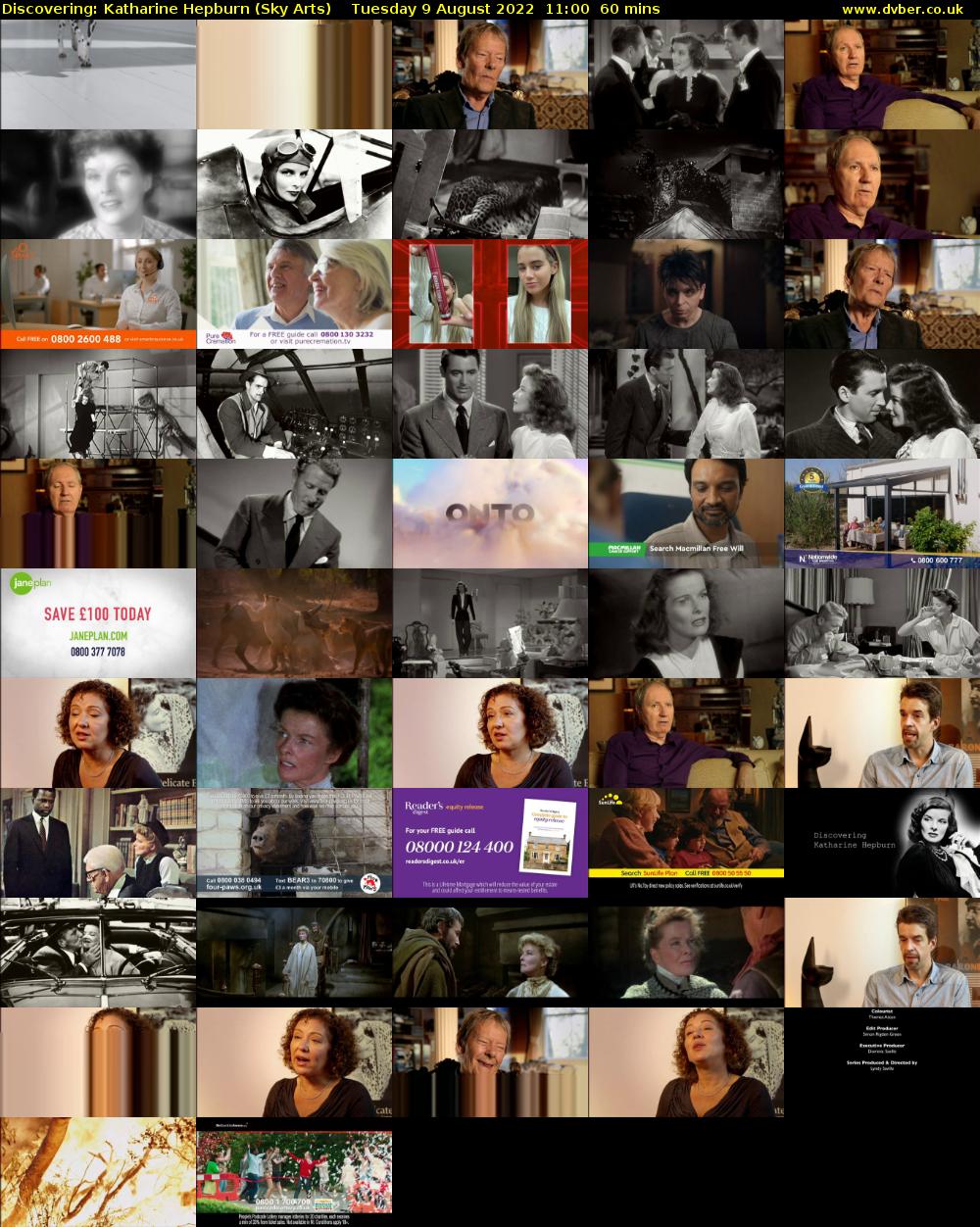 Discovering: Katharine Hepburn (Sky Arts) Tuesday 9 August 2022 11:00 - 12:00