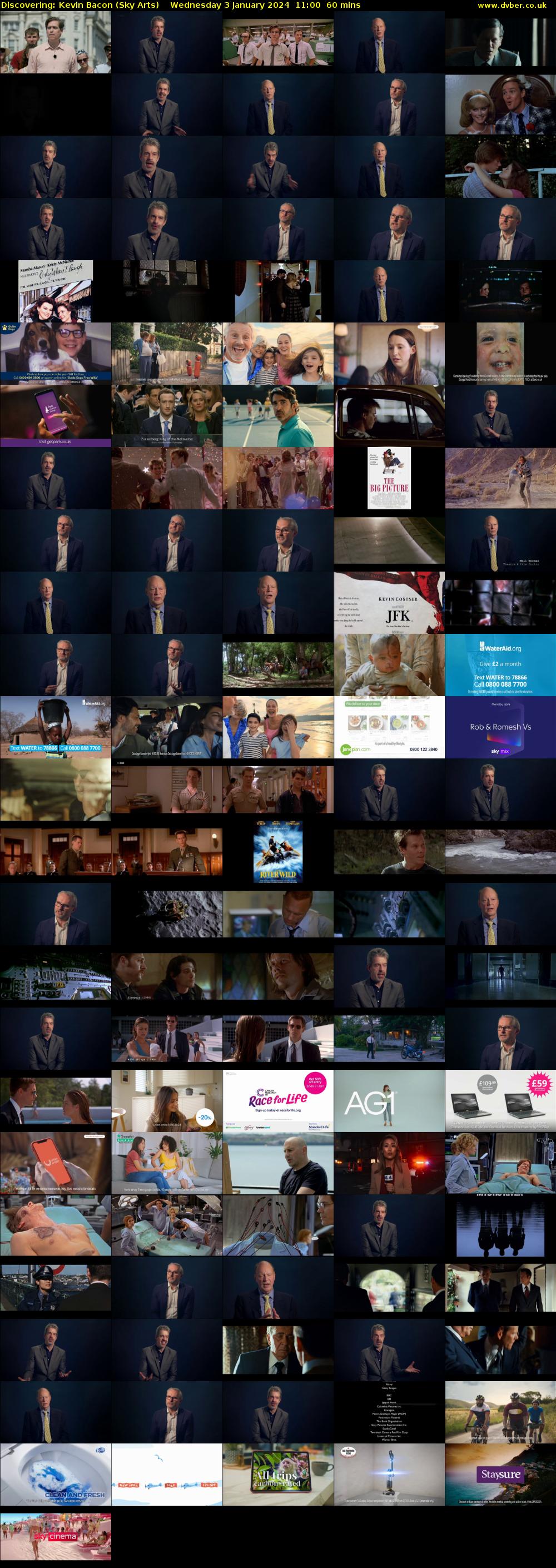 Discovering: Kevin Bacon (Sky Arts) Wednesday 3 January 2024 11:00 - 12:00