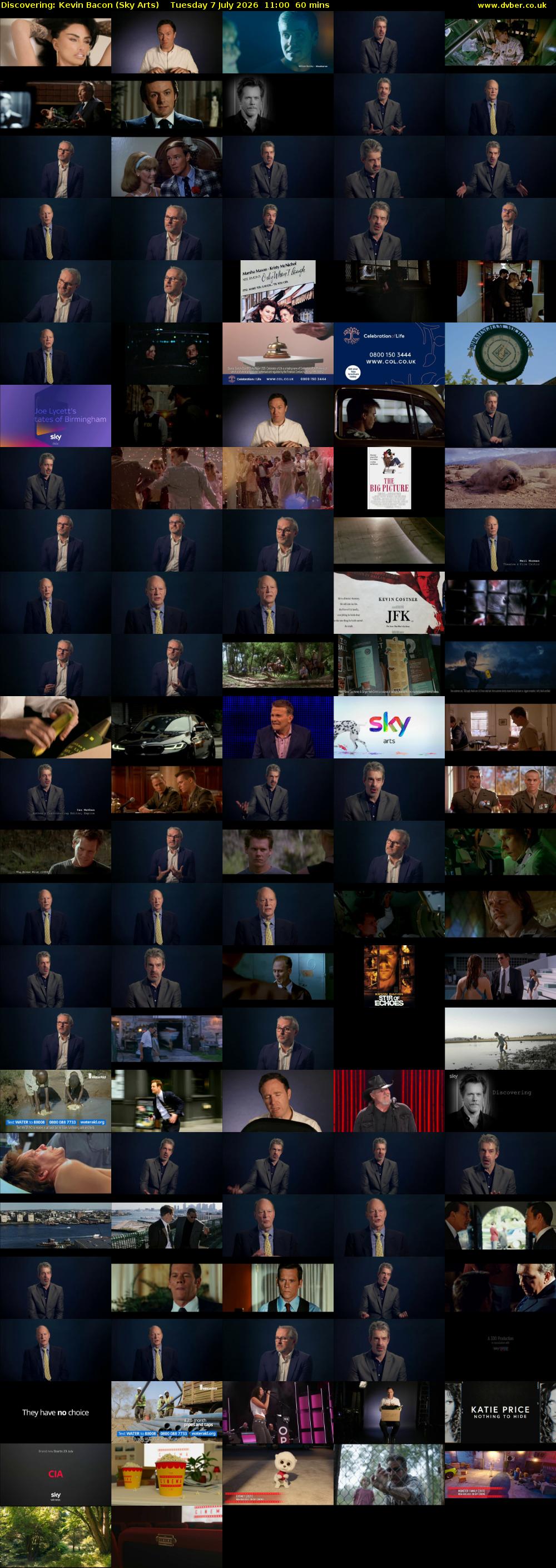 Discovering: Kevin Bacon (Sky Arts) Tuesday 7 July 2026 11:00 - 12:00