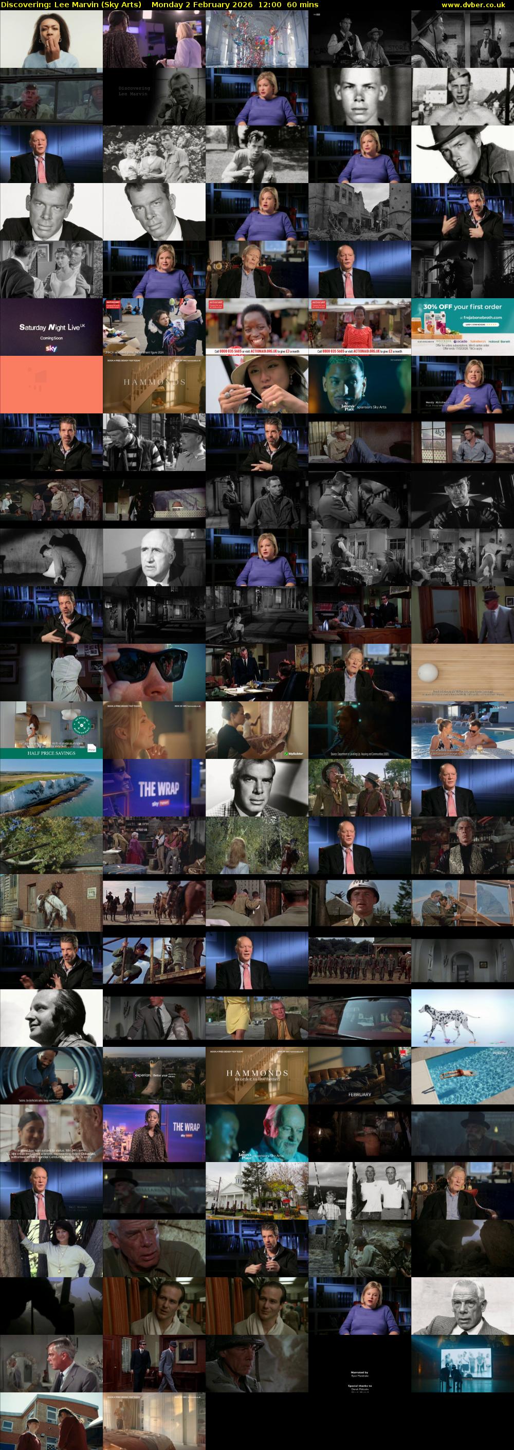 Discovering: Lee Marvin (Sky Arts) Monday 2 February 2026 12:00 - 13:00