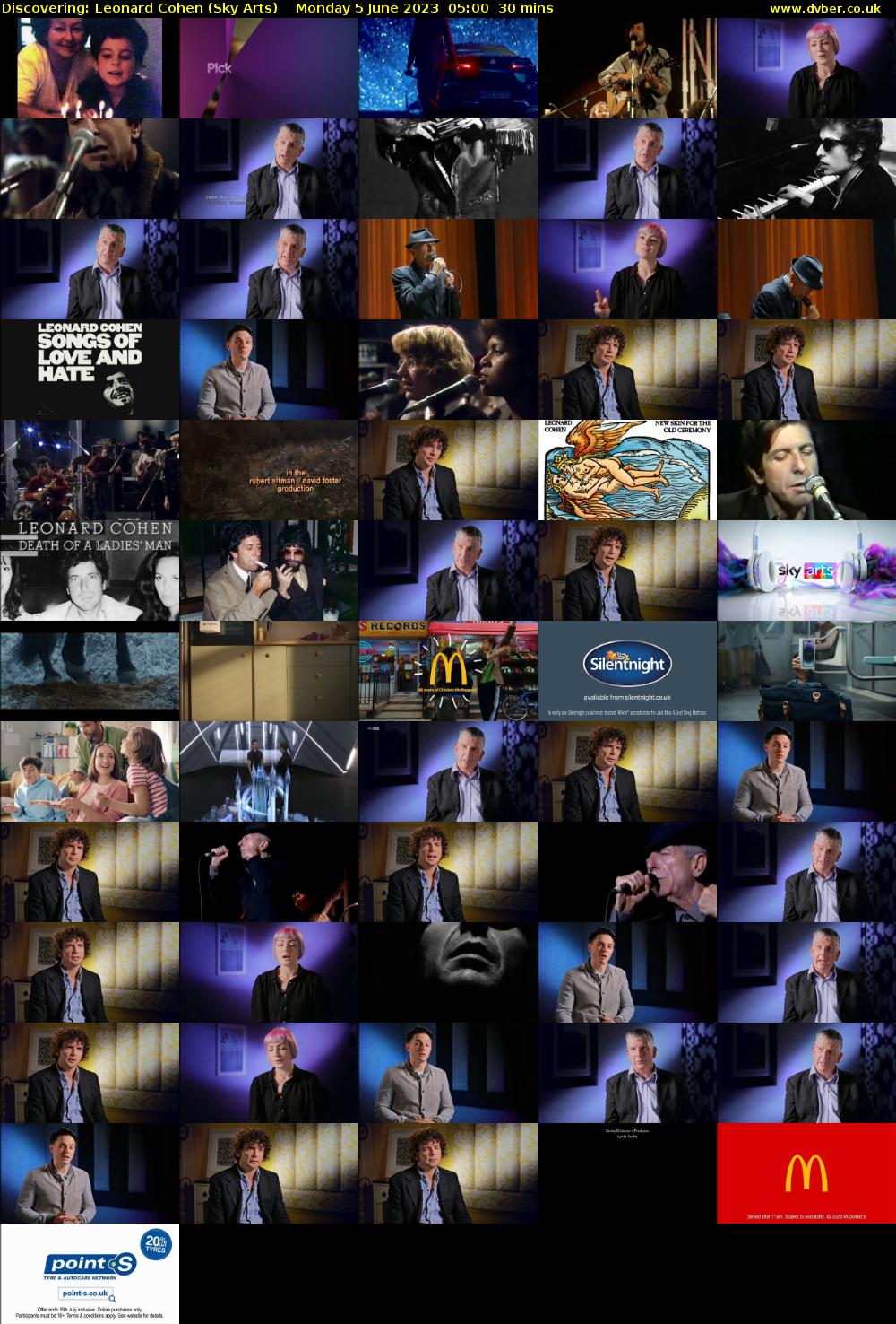 Discovering: Leonard Cohen (Sky Arts) Monday 5 June 2023 05:00 - 05:30