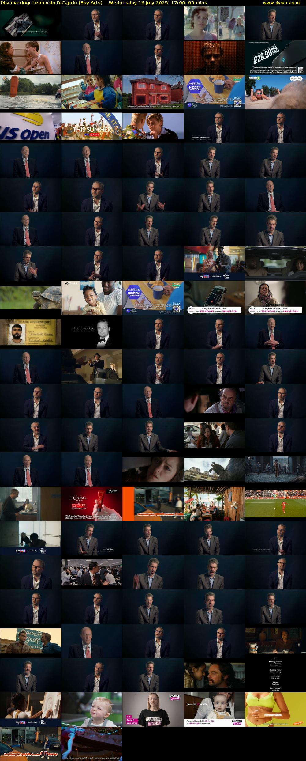 Discovering: Leonardo DiCaprio (Sky Arts) Wednesday 16 July 2025 17:00 - 18:00