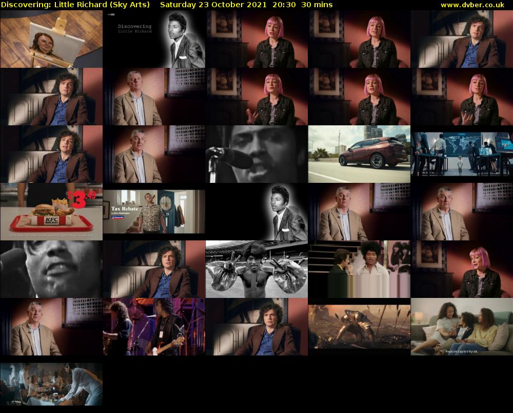 Discovering: Little Richard (Sky Arts) Saturday 23 October 2021 20:30 - 21:00